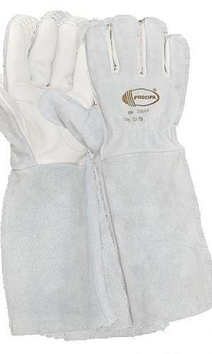 Luva de vaqueta mista cano longo Luva de vaqueta mista cano longo